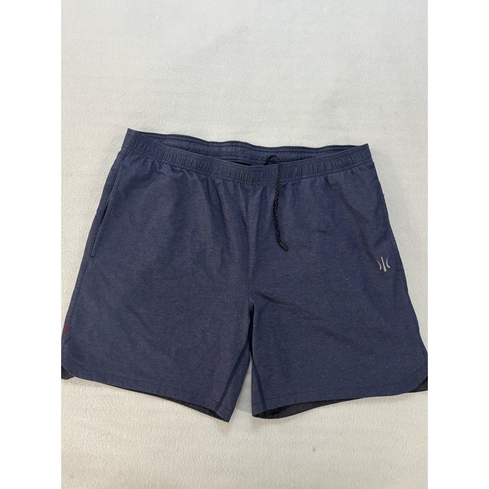 Rhone Mens XL Navy Blue Heather Active Training Shorts 7 Inch Inseam